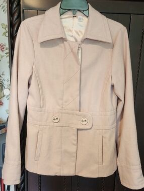 bp Light Pink Belted Pea Coat